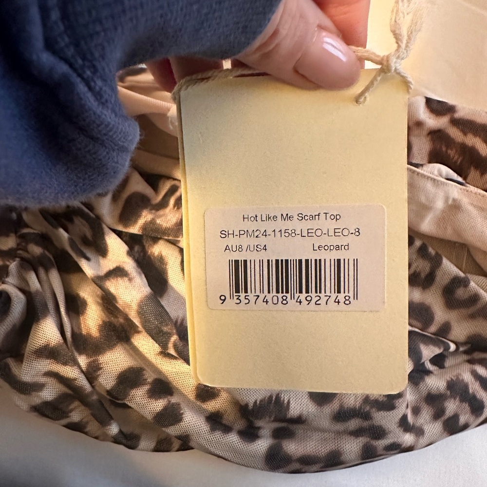 Peppermayo Exclusive - Hot Like Me Scarf Top - Leopard - Picture 4 of 6